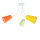 Bunte Deckenlampe 3-flmg Orange Gelb Grün flexibel