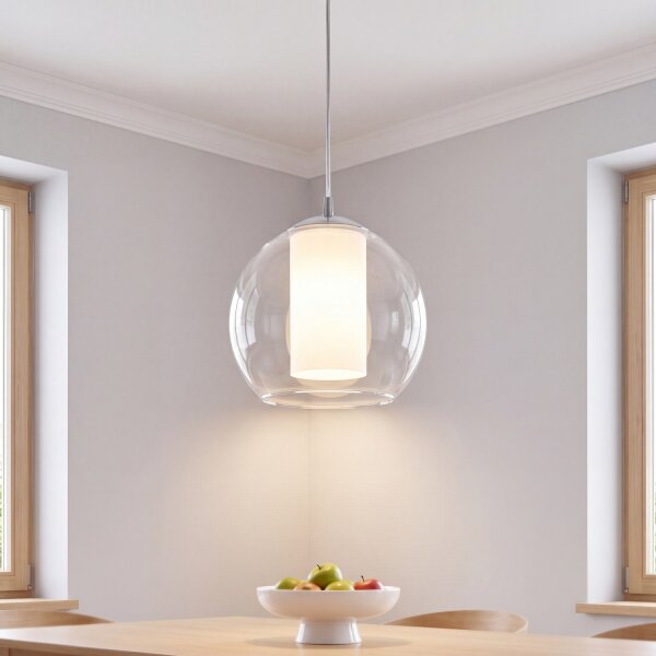 Elegante Hängeleuchte Bolsano Weiß Ø20cm