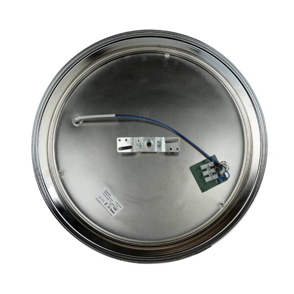 Deckenlampe IP44 Ø 40 cm Chrom rund 2x E27 Glas Metall Bad