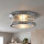 Deckenlampe IP44 Ø 40 cm Chrom rund 2x E27 Glas Metall Bad