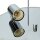 Deckenlampe IP44 Ø 40 cm Chrom rund 2x E27 Glas Metall Bad