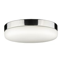 Deckenlampe rund D: 32 cm Glas Metall blendarm Chrom...