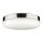 Deckenlampe rund D: 32 cm Glas Metall blendarm Chrom Weiß