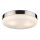 Deckenlampe rund D: 32 cm Glas Metall blendarm Chrom Weiß