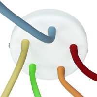 Deckenlampe Kinderzimmer B: 70 m flexibel 5x E27 bunt
