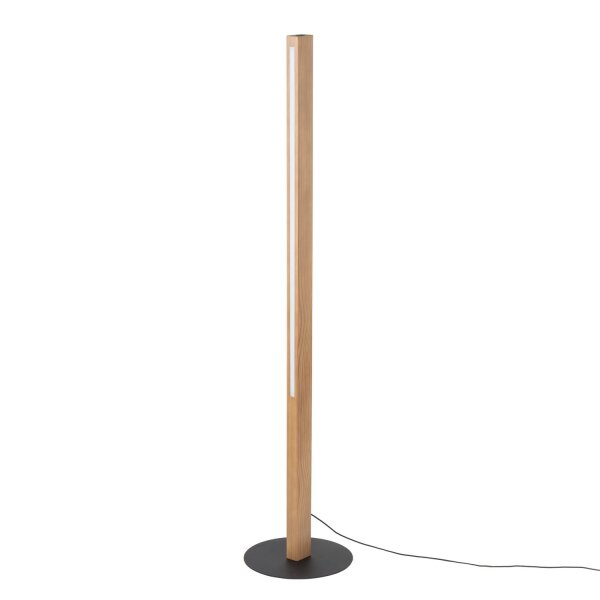 LED Stehleuchte Holz Schwarz 120 cm 3000 K Kiefer