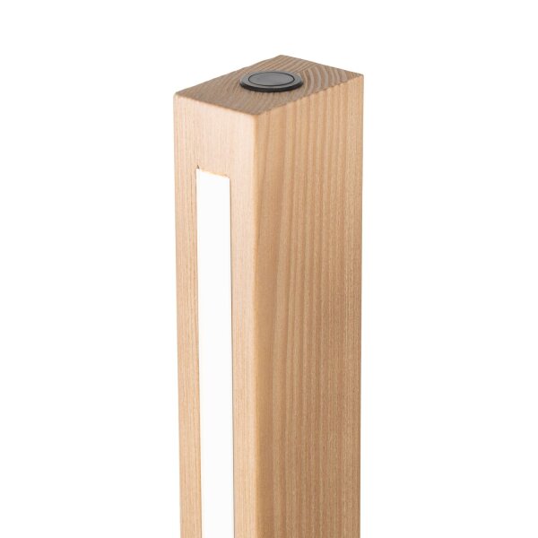 LED Stehleuchte Holz Schwarz 120 cm 3000 K Kiefer