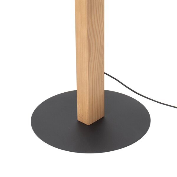 LED Stehleuchte Holz Schwarz 120 cm 3000 K Kiefer