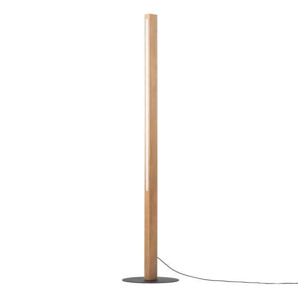 LED Stehleuchte Holz Schwarz 120 cm 3000 K Kiefer