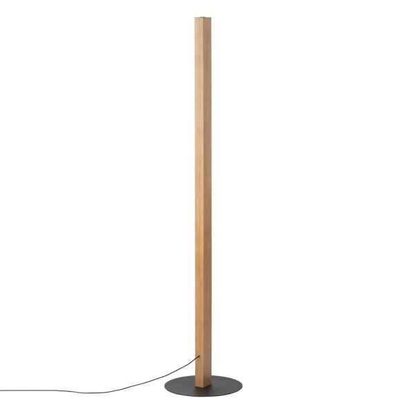 LED Stehleuchte Holz Schwarz 120 cm 3000 K Kiefer