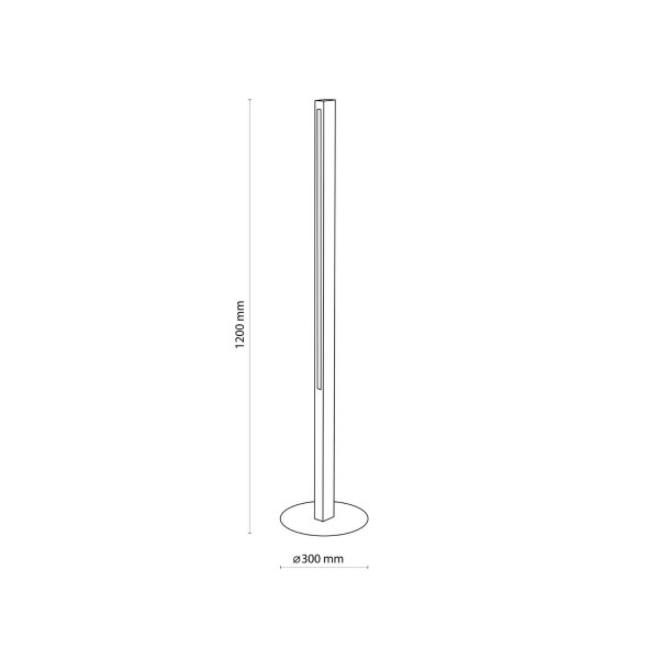 LED Stehleuchte Holz Schwarz 120 cm 3000 K Kiefer