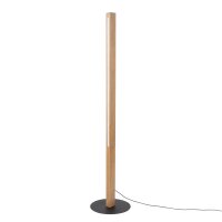 LED Stehleuchte Holz Schwarz 120 cm 3000 K Kiefer