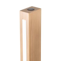 LED Stehleuchte Holz Schwarz 120 cm 3000 K Kiefer