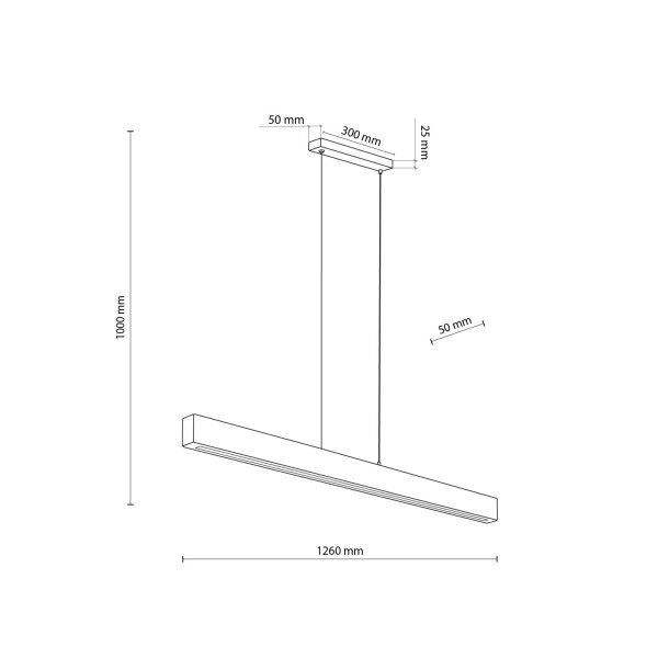 LED Pendelleuchte Schwarz Holz 126 cm 3000 K Kiefer