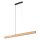 LED Pendelleuchte Schwarz Holz 126 cm 3000 K Kiefer