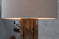 Standleuchte 160cm Modern Teak Holz Leinen