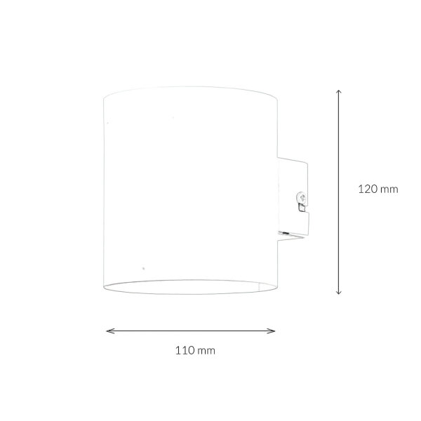 Kleine Wandlampe LOTTIE Weiß indirektes Licht