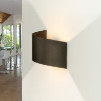 Wandleuchte Anthrazit Up Down Metall Design schr&auml;g G9