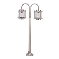Wegeleuchte Messing Glas 85 cm hoch 2-flammig E27 IP23...