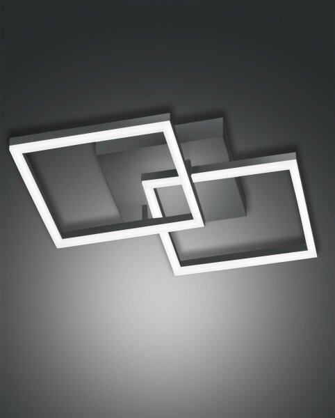 LED Deckenleuchte Aluminium 3000K Anthrazit B:45 cm