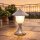 Sockelleuchte Garten Terrasse 29 cm hoch Messing Glas Stehlampe niedrig Außen