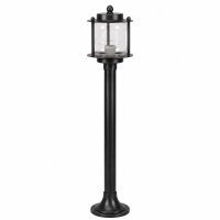 Stehlampe außen Wegeleuchte 89 cm hoch Messign Glas...