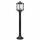 Stehlampe au&szlig;en Wegeleuchte 89 cm hoch Messign Glas Maritim IP64 Schwarz