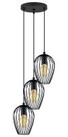 H&auml;ngeleuchte Newtown Schwarz &Oslash;38cm 3-Flmg