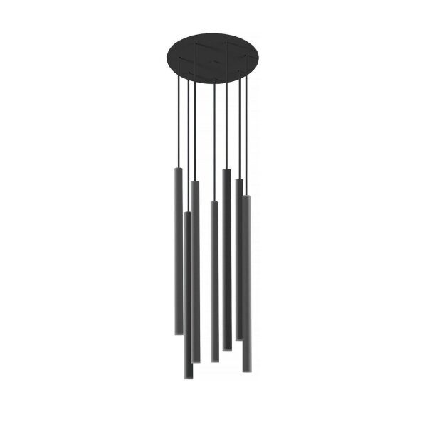 Pendelleuchte Schwarz 7-flmg Esstisch Lampe CULT