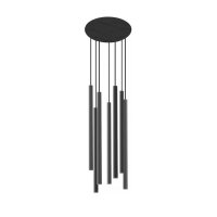 Pendelleuchte Schwarz 7-flmg Esstisch Lampe CULT