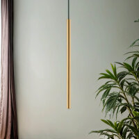 Pendelleuchte &Oslash; 2,5 cm G9 in Gold matt Zylinder schmal