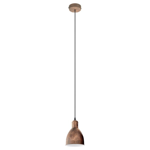 Hängeleuchte Priddy 1 Kupferantik Ø15,5cm