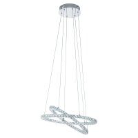 Verschlungene LED Hängeleuchte Varrazo Chrom...