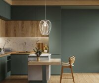 Pendelleuchte Wei&szlig; Metall E27 &Oslash;40 cm Modern rund