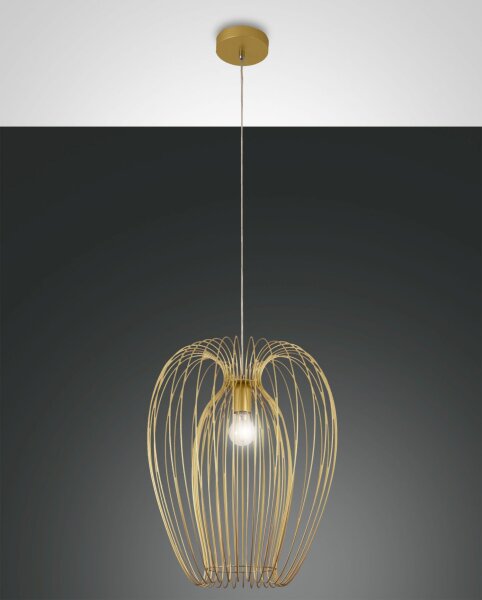 Hängelampe Gold Metall E27 Ø40 cm Modern rund