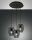 Pendelleuchte Schwarz Metall E27 L:50 cm rund