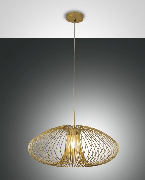 Pendelleuchte Gold E27 rund Ø60 cm dekorativ Modern