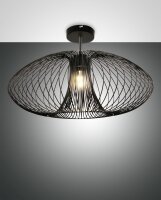 Deckenleuchte Schwarz Metall B:60 cm E27 Modern rund