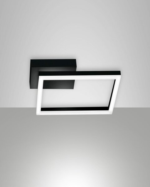 LED Deckenleuchte Aluminium 3000K Schwarz B:30 cm