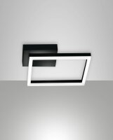 LED Deckenleuchte Aluminium 3000K Schwarz H:5,5 cm
