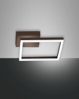 LED Deckenleuchte Aluminium 3000K B:30 cm Rostbraun