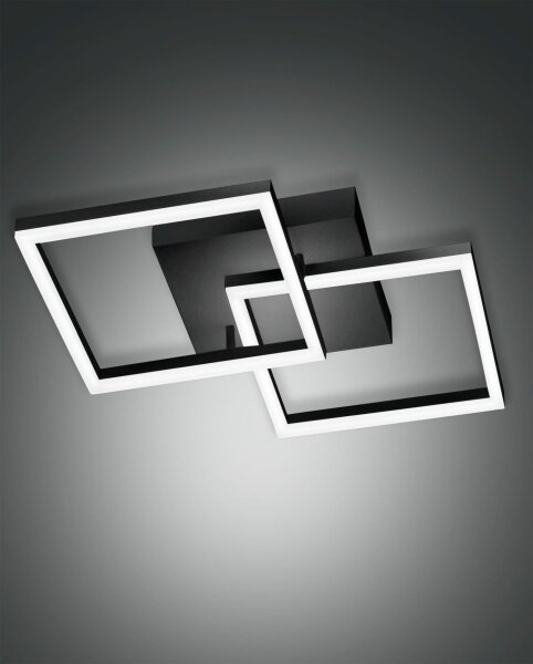 LED Deckenleuchte Aluminium 3000K Schwarz B:45 cm