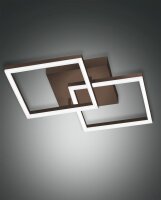 LED Deckenleuchte Aluminium 3000K B:45 cm Rostbraun