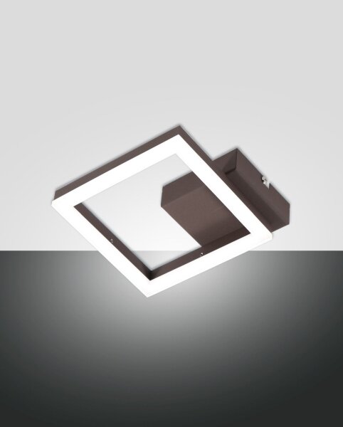 LED Deckenleuchte Aluminium 3000K Rostbraun H:5,5 cm