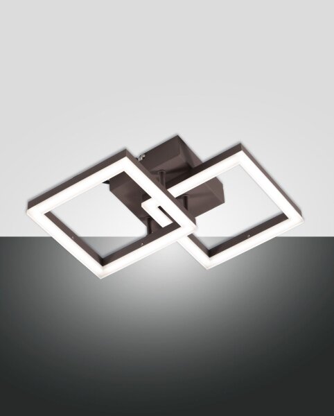 LED Deckenleuchte Aluminium 3000K Rostbraun B:28,5 cm