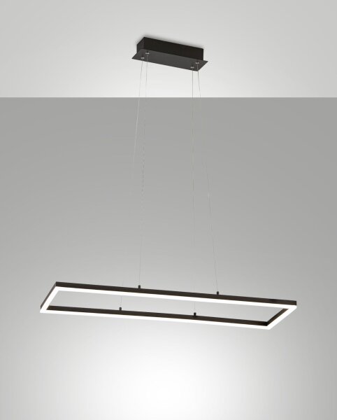 LED Pendelleuchte Aluminium IP40 3000K Schwarz dimmbar