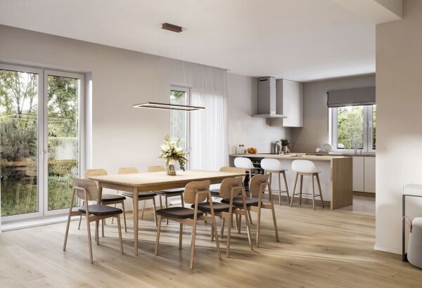 LED Pendelleuchte Aluminium IP40 3000K Rostbraun