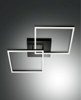LED Deckenleuchte Aluminium 3000K Schwarz B:65 cm