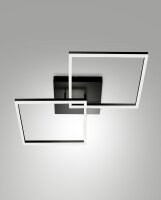LED Deckenleuchte Aluminium 3000K Schwarz H:11 cm