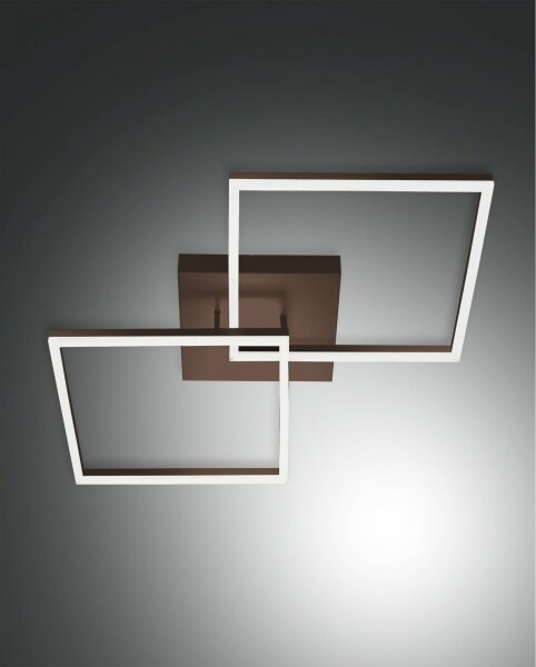 LED Deckenleuchte Aluminium 3000K B:65 cm Rostbraun